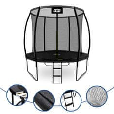 Aga SPORT EXCLUSIVE Trampolin 250 cm Črna + zaščitna mreža + lestev
