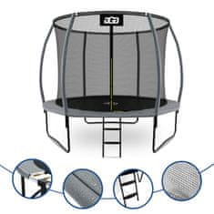 Aga SPORT EXCLUSIVE Trampolin 305 cm Siva + zaščitna mreža + lestev