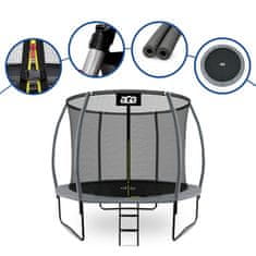 Aga SPORT EXCLUSIVE Trampolin 305 cm Siva + zaščitna mreža + lestev