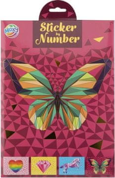 MOXY Nalepka s številkami Butterfly