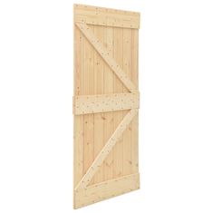 Vidaxl Vrata NARVIK 90 x 210 cm Masiven borov les (neobdelan) Naravna