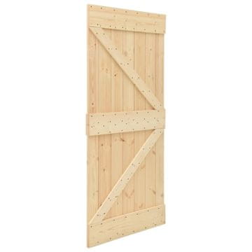 Vidaxl Vrata NARVIK 80 x 210 cm Masiven borov les (neobdelan) Naravna