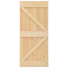 Vidaxl Vrata NARVIK 80 x 210 cm Masiven borov les (neobdelan) Naravna