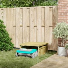 Vidaxl Garaža za kosilnico Rjava 73.5 x 81.5 x 38.5 cm Impregniran bor