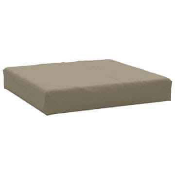Vidaxl Talna blazina za paleto 60x60x9,5 cm taupe blago