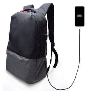 Ewent Nahrbtnik za prenosnik 17.3'', USB vhod, črn, EW2529
