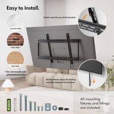 VonHaus 60-100'' fiksen TV stenski nosilec do 100kg