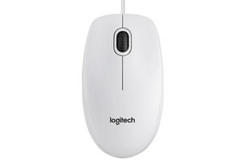 Miška Logitech OEM B100 Optical mouse, bela, USB