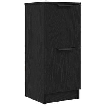 Vidaxl Strani šal Črna Orehovina 30 x 30 x 70 cm Konstruiran les