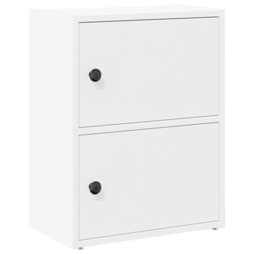 Vidaxl Knjižnica Bela 40x24x52 cm Inženirski les