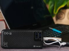 Tracer BLAZE prenosna baterija, 30.000 mAh, 65 W, Quick Charge 3.0, črna (TRABAT47505)