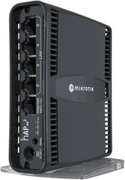 Mikrotik WiFi usmerjevalnik hAP ax2 WiFi 6 AP, 4 x GLAN, 1x GWAN s PoE vhodom/izhodom, 574Mbps 2.4/ 1200Mbps 5GHz