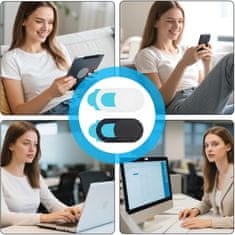 HOME & MARKER® Drsni pokrovček za kamero 20 kosov, tanek drsnik, univerzalno prileganje, močan ABS | CAMCOV