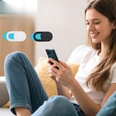 HOME & MARKER® Drsni pokrovček za kamero 20 kosov, tanek drsnik, univerzalno prileganje, močan ABS | CAMCOV