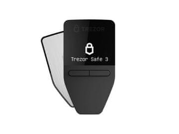 Trezor Safe 3, denarnica za Bitcoin in druge kriptovalute, srebrna
