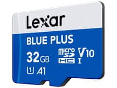 Lexar Spominska kartica BLUE PLUS, Micro SDHC, 32GB, 100MB/s, U1, V10, A1, UHS-I, z adapterjem