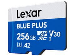 Lexar Spominska kartica BLUE PLUS, Micro SDXC, 256GB, 170MB/s, U3, V30, A2, UHS-I, z adapterjem