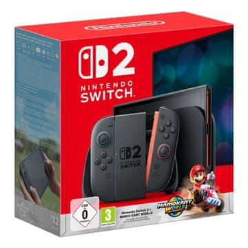 Nintendo Igralna konzola Switch 2 + Mario Kart World - igralni sistem 4K HDR z igralnima ploščkoma Joy-Con 2 in GameChatom