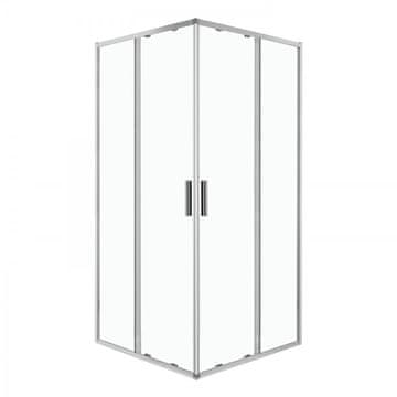 KERRA Kvadratna tuš kabina SOLID SQ 100, krom profili, prozorno steklo, 6mm