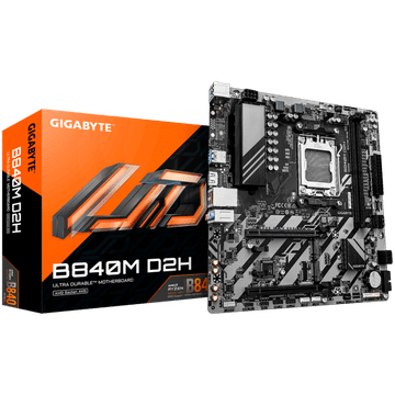 Gigabyte B840M D2H AM5 mATX osnovna plošča - AMD B840, 2xDDR5, 2xM.2, 4xSATA, 2.5Gb LAN, 1xHDMI