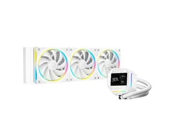 DEEPCOOL Komplet za tekočinsko hlajenje AIO Liquid Cooler LM360 WH, 360mm, LCD, ARGB, bel