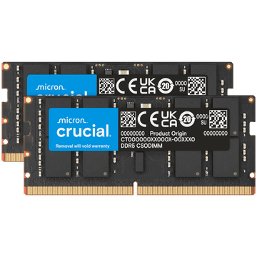 Crucial 64GB Kit (2x32GB) DDR5-6400 CSODIMM CL52 pomnilnik