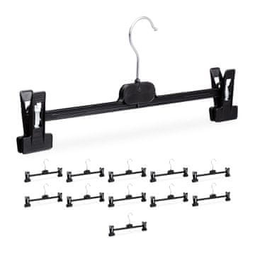 Northio Plastični obešalniki za hlače s sponkami 360° 12 kos