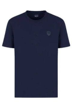 shumee Moška majica Emporio Armani, temno modra bombažna, s kratkimi rokavi, velikost XXL