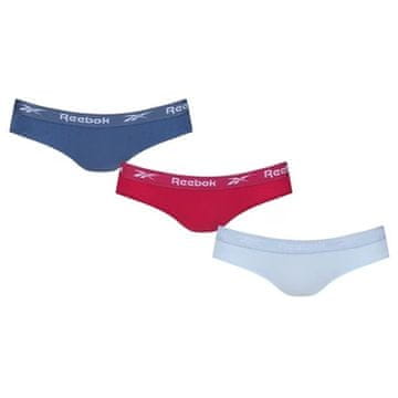 shumee Komplet 3 ženskih hlačk Reebok, modre, mornarsko modre, roza, velikost XS