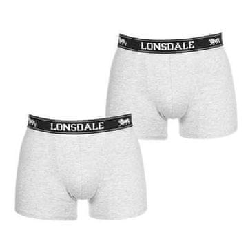 shumee Lonsdale, 2-delni komplet sivih moških boksaric, velikost XL