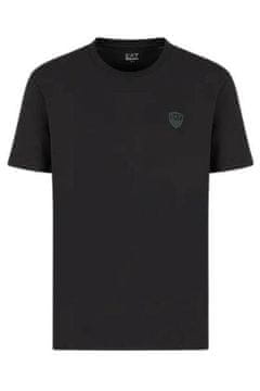 shumee Moška črna bombažna majica s kratkimi rokavi Emporio Armani, velikost XL