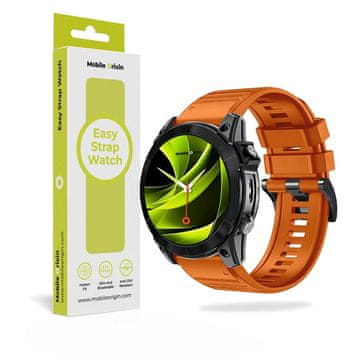 Mobile-origin Easy Strap Silicone Watch 26mm Orange