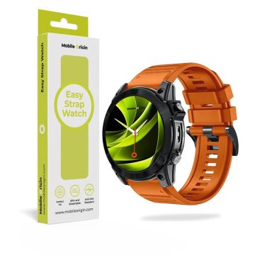 Mobile-origin Easy Strap Silicone Watch 20mm Orange