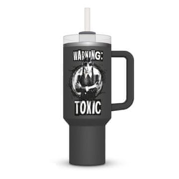 shumee Kovinska potovalna skodelica Wednesday s slamico - 1130 ml