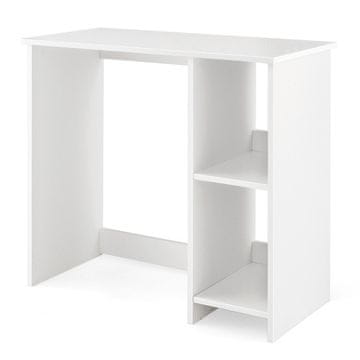 Northix Majhna pisalna miza z 2 policama kompaktna 80 cm bela