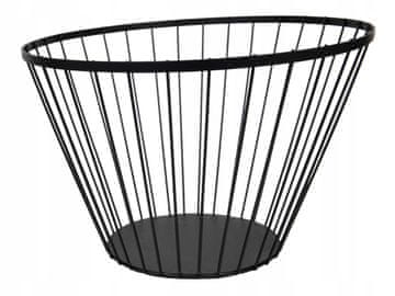 shumee KOŠARA ZA SADJE IN ZELENJAVO ČRNE KOVINSKE ŽICE 28 CM POSODE