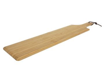 shumee SERVIRNI KROŽNIK ZA REZANJE IZ BAMBUSOVE DESKE 60X14,5 CM EKOLOŠKI