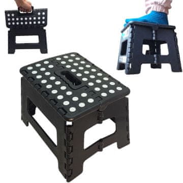 shumee ZLOŽLJIV BOLČEK, TRPEŽEN DO 100 KG. ZLOŽLJIV STOL S PLATFORMO