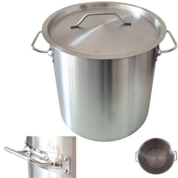 shumee LONEC IZ NERJAVEČEGA JEKLA 30,5 CM GASTRO LONEC 22 L S KOVINSKIM POKROVOM