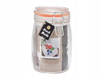 shumee STEKLENA KUHINJSKA POSODA IZ LAKIRANJA Z ZAPONKO 1L