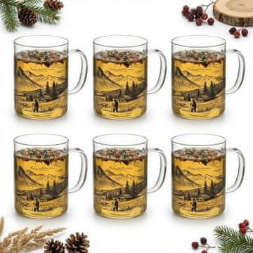shumee STEKLENA SKODELICA Z MESTNIM POTISKOM ZAKOPANE 400 ML KOMPLET 6 STEKLENIH SKODELIC