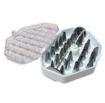 de Buyer Dekorativni set 2114.20 ST Steel, komplet za okraševanje tort, nerjaveče jeklo, 26 kosov, etui