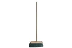 Enpro Metla Road broom, 340 x 80 mm, with 140 cm handle, 11 cm pile, green