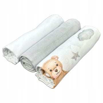 shumee Velike plenice iz muslina Plumeri 3x 70×70 cm - večja velikost, udobje