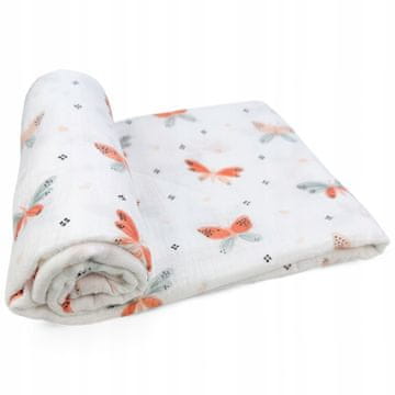 shumee Plumeri prevleka za plenice iz muslina 120x120 cm