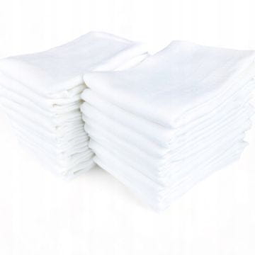 shumee Plenice Bele platnene plenice 20 kosov 60x80cm 100% bombaž, gost karo vzorec