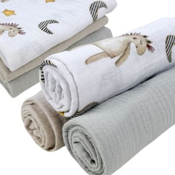 shumee Plumeri muslin plenice komplet 3 barv 70x70 cm