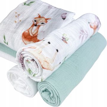 shumee Plumeri muslin plenice komplet 3 barv 70x70 cm