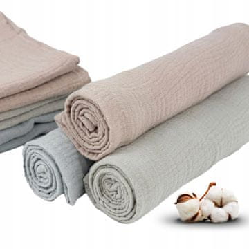 shumee Plumeri muslin plenice komplet 3 barv 70x70 cm