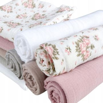 shumee Plumeri plenice iz muslina, komplet 5 barv, 70x70 cm